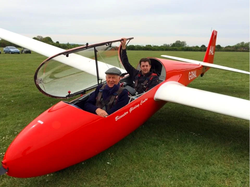 Glider on grass
