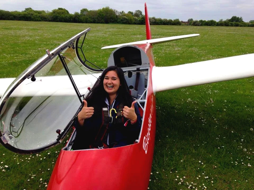 Glider on grass