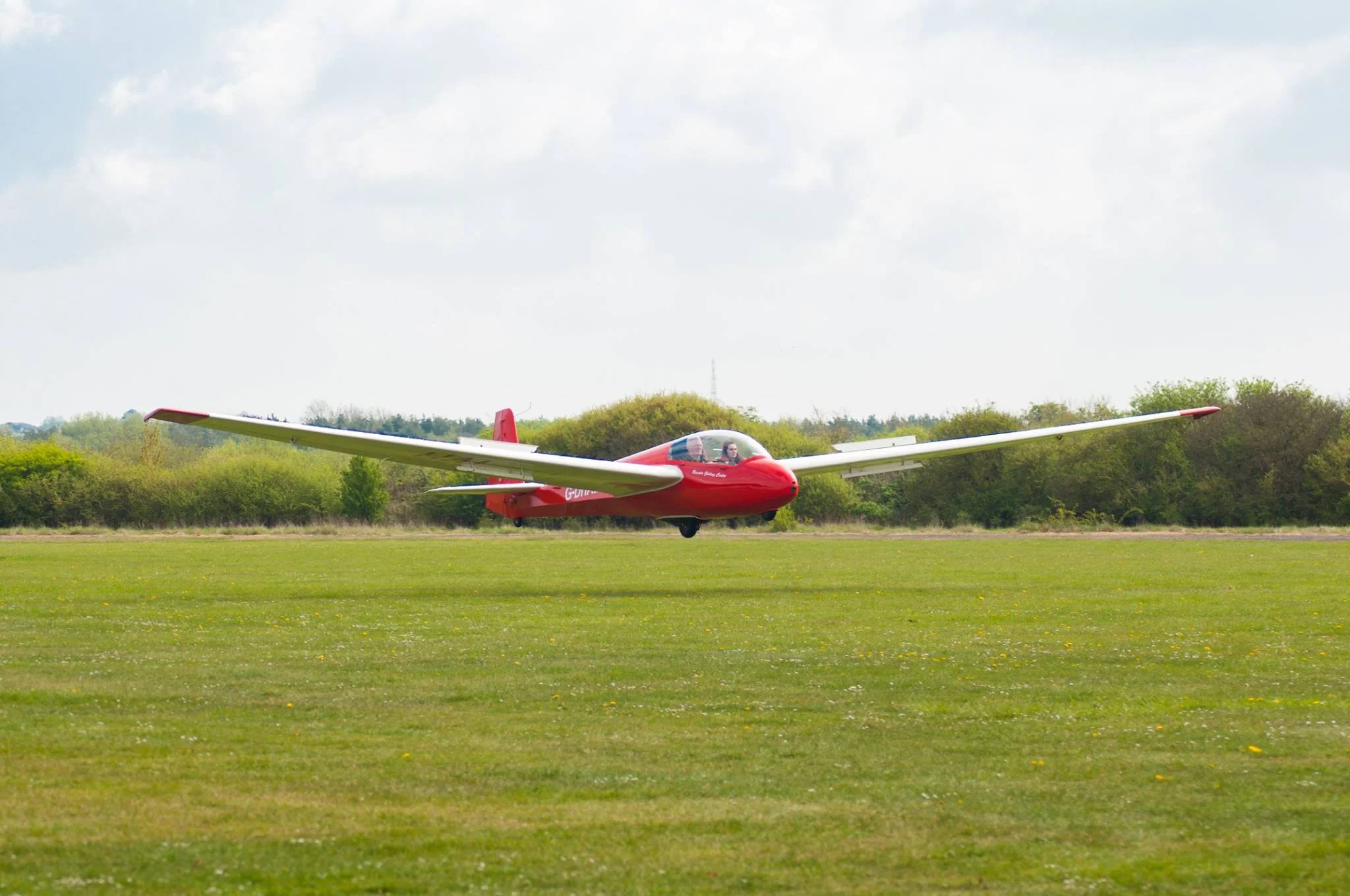 Glider on grass